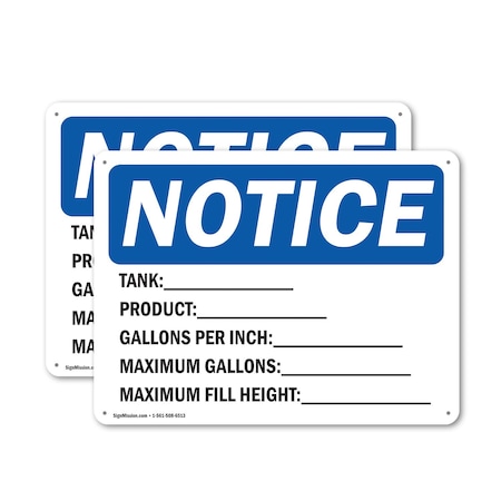 Signmission 10 in W, 7 in H, Aluminum OS-2PACK-NS-A-710-L-18527